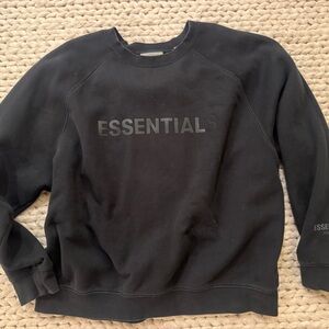 Essentials Men's Black Crewneck Sweater